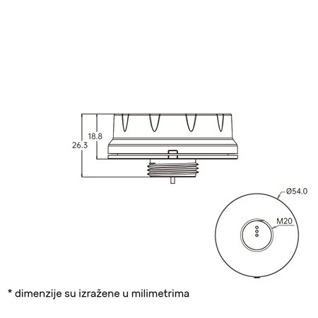 Mikrotalasni DAWN SENZOR HBB IP65 za HBB LED Reflektore