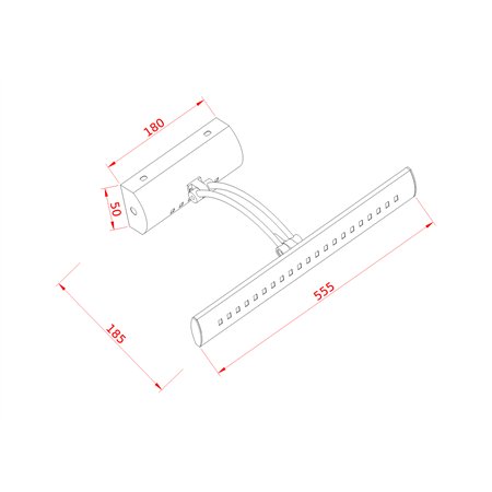 Zidna LED lampa u boji mesinga snage 7W