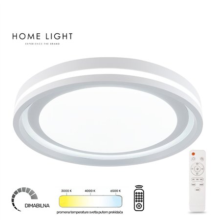 LED plafonjera koja ima mogućnost dimovanja i promenu temperature boje svetla.