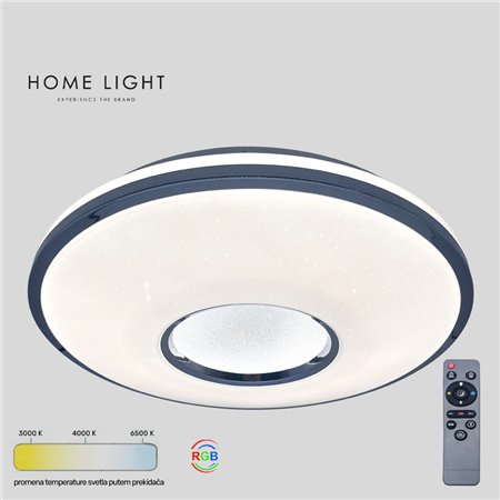 LED plafonjera sa daljinskim podešavanjem temperature svetlosti i RGB svetlom. Odabir snage 22W/44W.