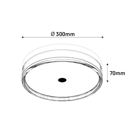 LED PLAFONJERA BL300CW 24W 2800K4000K6000K BELA