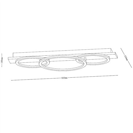 SOLEA 34 LED PLAFONJERA 40W 3000/4000/6000K CRNA/DRVO DIM