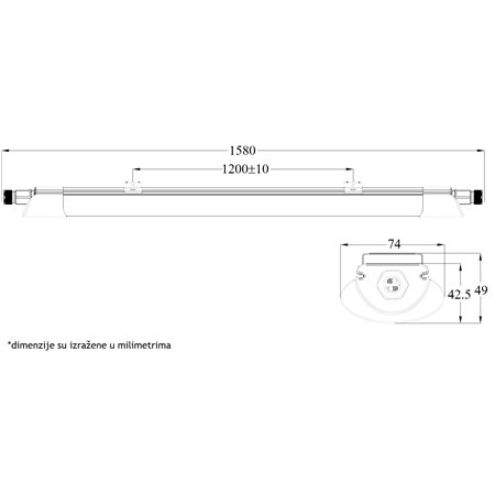 VODODIHT LED SLIM BELI LG258A 45W