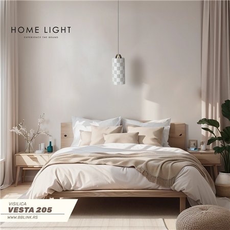 VESTA 205 VISILICA 1*E27 hrom/bela