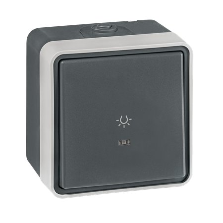 22515.A1 Taster skl. svetlo sa ind. PROTECTA 10AX 250V~ IP55, tamno si