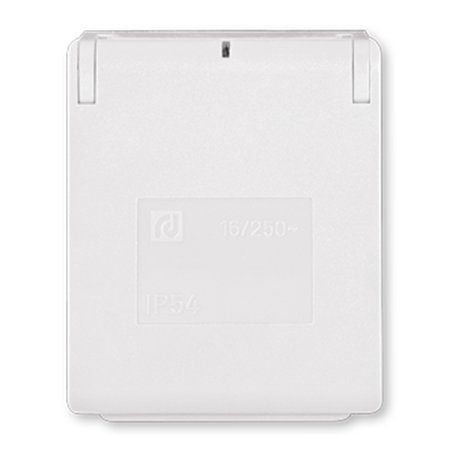 231.00 Priključnica dvopolna 16A 250V~ za ugradnju na panel IP54, bela