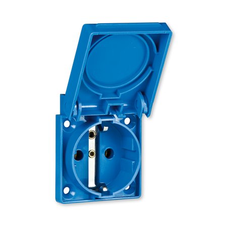 231.66 Priključnica dvopolna16A 250V~ za ugradnju na panel IP54, plava