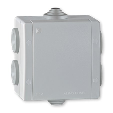 263.1 Kutija razvodna POWER 500V 80x80 IP54 sa 6 uvoda, siva