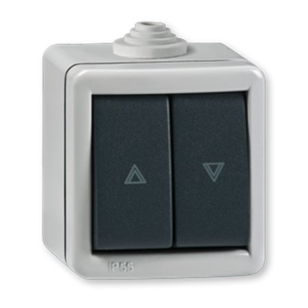287.1A Taster sklopka za roletne ARMOR 10A 250V~ IP55, sivo /an