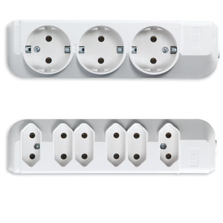 401 Priključnica prenosna bez kabla 3x16A + 6x2,5A 250V~
