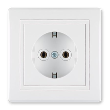 600.00 Priključnica dvopolna PRESTIGE sa porcelanskim telom, be