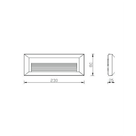 LED SVETILJKA JM-8006 ZIDNA 2W 4000K IP65 SIVA
