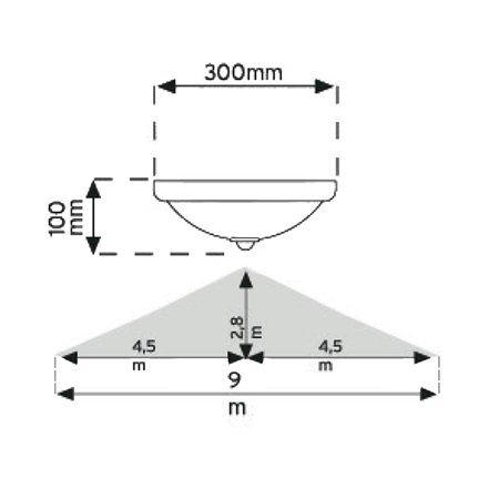Plafonjera senzor 1024 2xE27 bela