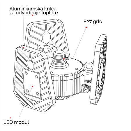 LED reflektor BR-FL60W