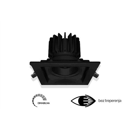 LED SVETILJKA L14430-15 PLAFONSKA DIMABILNA 15W 3000K 40° CRNA
