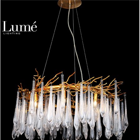LUNA 162 LUSTER 8*E14 BRONZA
