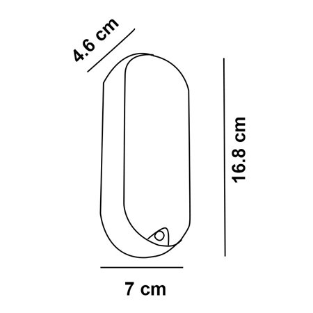 LED SVETILJKA BL1 ELIPSA 12W 4000K IP65 BELA