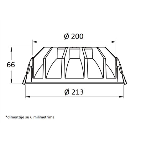 LED UGRADNA SVETILJKA 118001-8 40W 4000K 60°