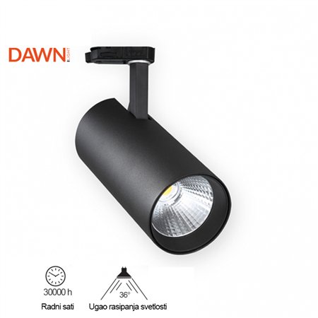 LED REFLEKTOR ŠINSKI JM 4070 30W 3000K 36° CRNI TROSTEPENI