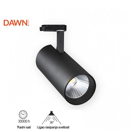 LED REFLEKTOR ŠINSKI JM 4069 20W 3000K 36° CRNI TROSTEPENI