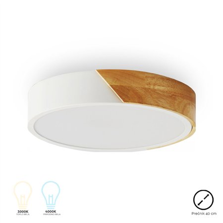 Okrugla LED plafonjera bele boje