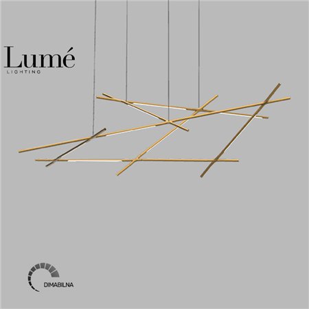 ARIA 11 LUSTER LED DIM 44W 3000K ZLATO