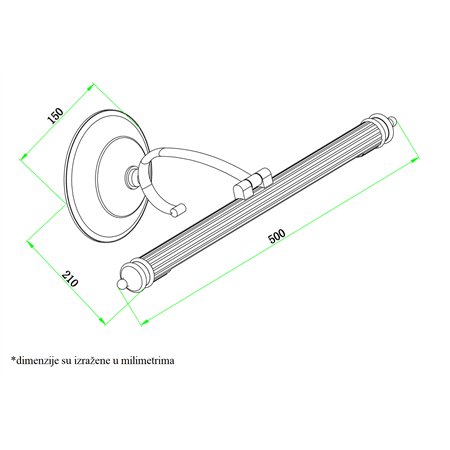 VESTA 499 ZIDNA LAMPA LED 8W 3000K BRONZA