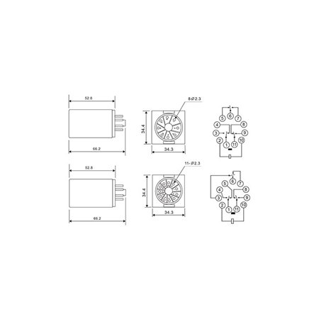 RELEJ PR 59 220V 3K AC 11PIN