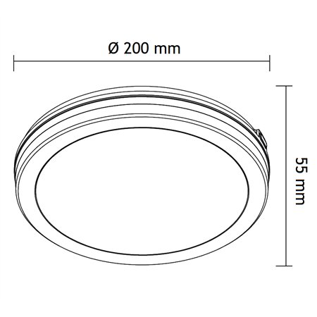 LED PLAFONJERA X09 200 15W 3000/4000/6500K IP65 BELA