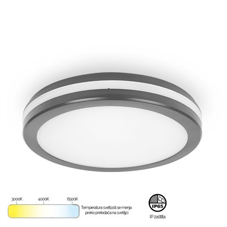 Led plafonjera u antracit boji
