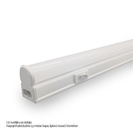 LED SVETILJKA KL T5 0,9m 12W 6500K PREKIDAČ BELA