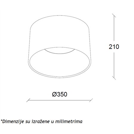 VESTA 631 PLAFONSKA SVETILJKA 24W 3000K CRNA