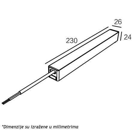 Magnetic slim napajanje za magnetnu šinsku rasvetu