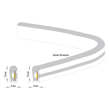 LED NEON FLEX 12V 8.8W/M PINK IP65 (KL-2835-120-P)