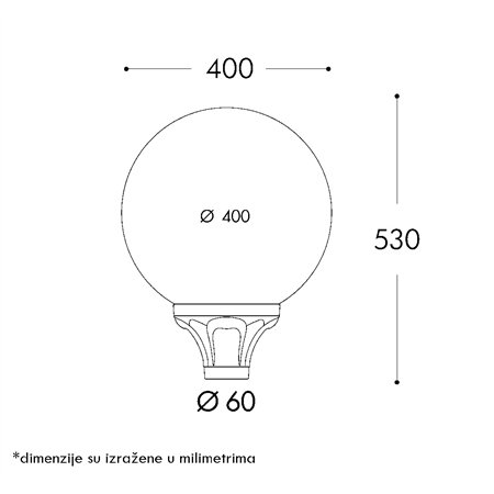 LED ULIČNA SVETILJKA GLOBE 400 50W SIVA